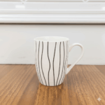 Porcelain Mug Collection – 300 ml -  White With Black Line