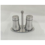 Stainless steel base thick waist spice jar 24.10 (zinc alloy + plastic)