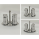 Stainless steel base thick waist spice jar 24.10 (zinc alloy + plastic) - Image 2