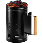 Iron charcoal bucket dia17x27cm black new model