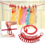 Cloth Hanging Line For Outdoor With 6 Hooks