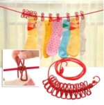 Cloth Hanging Line For Outdoor With 6 Hooks