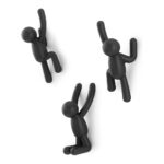 Buddy Wall Hook - Black - 3Pcs