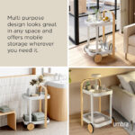 Bellwood Storage Cart - White And Natural - Image 4