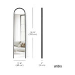 Bellwood Leaning Mirror - Black - 17x76inch - Image 3