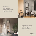 Bellwood Leaning Mirror - Black - 17x76inch - Image 4
