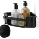Flex Adhesive Corner Bin Black