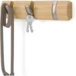 Flip 3 Wall Hook - Natural And Nickel