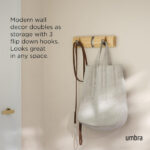 Flip 3 Wall Hook - Natural And Nickel - Image 4