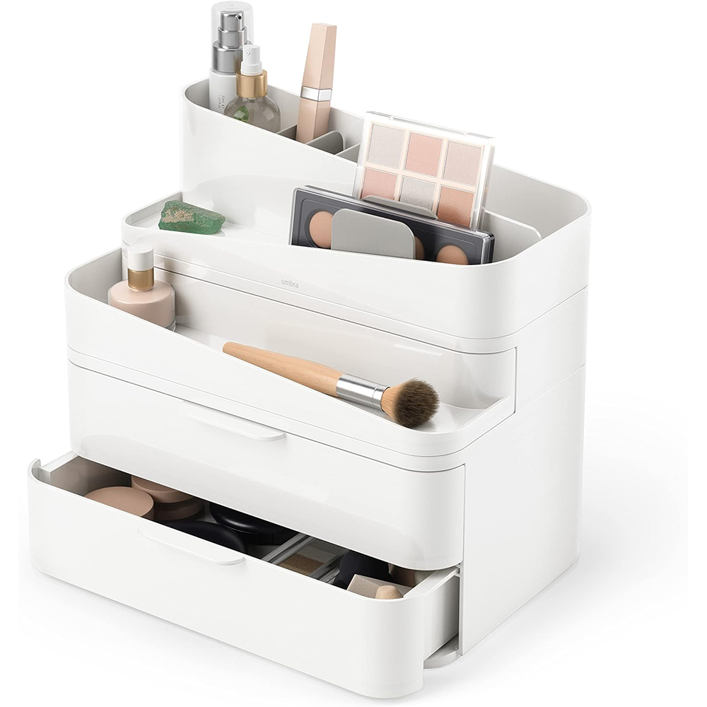 UMB-540-1 Glam Makeup Organizer Large White And Grey - Image 1