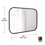 Hub Rectangle Mirror - 24x36icnh - Black - Image 4