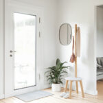 Pillar Stool And Coatrack White And Natural - Image 2