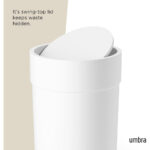 Touch Waste Can White - Image 4