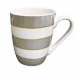 Porcelain Mug Collection – 300 ml - Grey White Panel