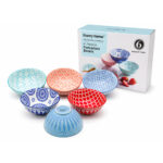 Bohemian Design Porcelain Sauce Bowls – 6pcs