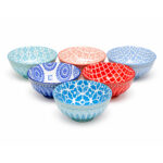 Bohemian Design Porcelain Sauce Bowls – 6pcs - Image 2