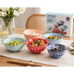Bohemian Design Porcelain Sauce Bowls – 6pcs - Image 5