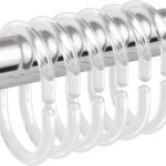 Shower Curtain Rings C-Shaped Pack of 12 Pcs