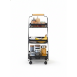 3-Tier Multiple Storage Trolley With Wooden Handle Black - Image 2