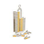 PegStore 30-Piece Clothes Pin Set with Storage Stand