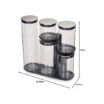Podium Dry Food Storage Container Set with Stand 5-piece - Image 3