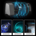 High Speed Hand Dryer 1100W Black Plastic Shell - Image 3
