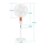 Fan With Solar Panel - Two Emergency Bulb - Remote - Image 3