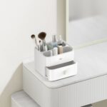 EKO Bathroom Storage Organizer with Drawer – White - Image 2