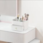 EKO Bathroom Storage Organizer with Drawer – White - Image 3