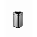 Open Top Trash Bin 12L Matt Silver - Image 3