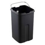 Open Top Trash Bin 12L Matt Silver - Image 4