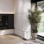 Dome Pedal Bin "Maggey" 12L Matt White - Image 3