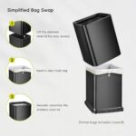 Open Top Trash Bin "LAGUNA" 10L Matt Black Finish - Image 5