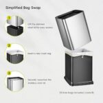 Open Top Trash Bin "LAGUNA"  10L Champagne Gold - Image 4