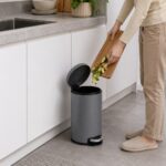 Dome Pedal Bin "Maggey" 12L Titanium Grey - Image 2