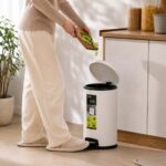 Dome Pedal Bin "Maggey" 12L Matt White - Image 2