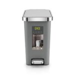 Pedal Bin 10L Gray Plastic