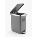 Pedal Bin 10L Gray Plastic - Image 2