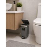 Pedal Bin 10L Gray Plastic - Image 4