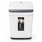 Touchpro Bin, Lid 6L Matt White Steel