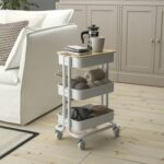 3-Tier Kitchen Trolley - White - Image 3