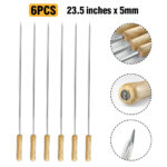 Stainless Steel BBQ Skewers Square 5mm (Pack of 6 Pcs) - Image 6