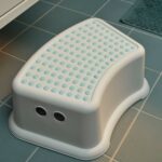 Kids Anti-Slip Step Stool - White/Turquoise - Image 4