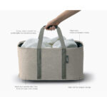 Hold-All Collapsible Washing Laundry Basket (Ecru) - Image 4