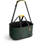 Hold-All Collapsible Laundry Basket with Shoulder Strap Green