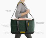 Hold-All Collapsible Laundry Basket with Shoulder Strap Green - Image 5
