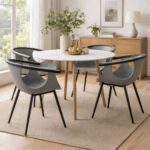 Dining Chair Set Of 2 – Grey - Image 2