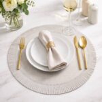 Elegant Round Dining Placemat Pack of 6 - Image 2