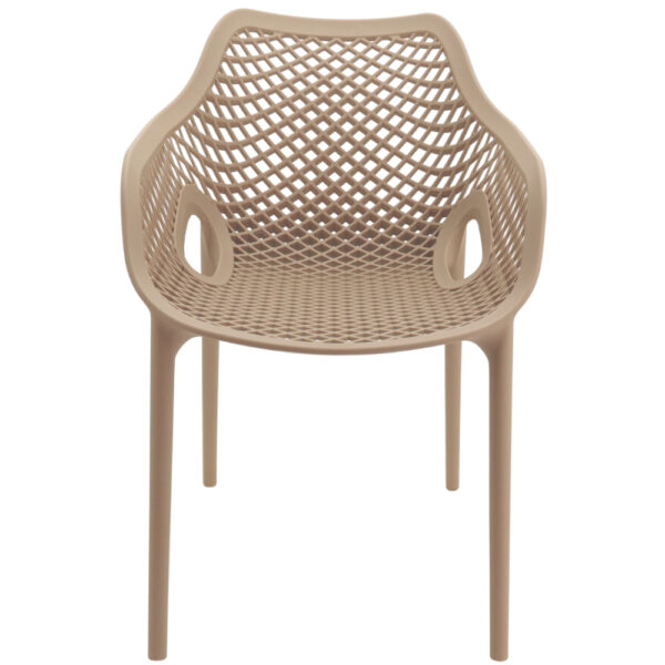 Modern Armrest Chair - Beige