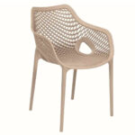 Modern Armrest Chair - Beige - Image 2
